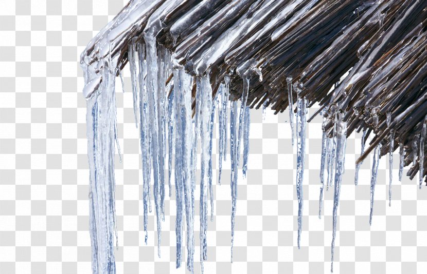 Icicle Eaves Winter Snow - Thatched Transparent PNG