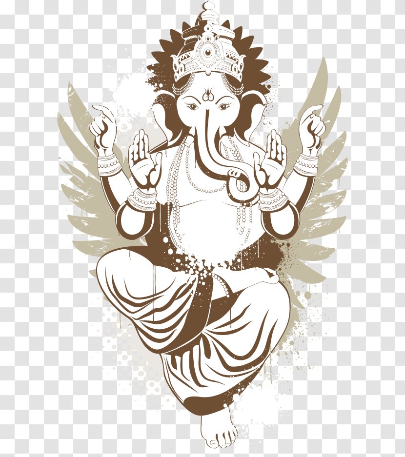 Shiva Ganesha Tattoo Deity Hinduism - Decorative Arts - Creative Lord Buddha Transparent PNG