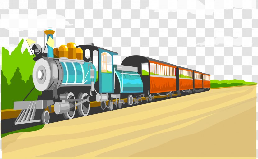 Thomas Train Rail Transport Cartoon - Highspeed - Vector Transparent PNG