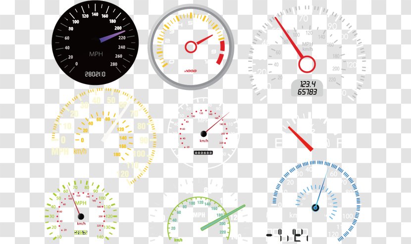Euclidean Vector Velocity - Dashboard - Auto Meter Material Transparent PNG