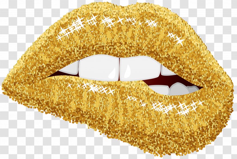 Lip Gold Clip Art - Gloss - Lips Image Transparent PNG