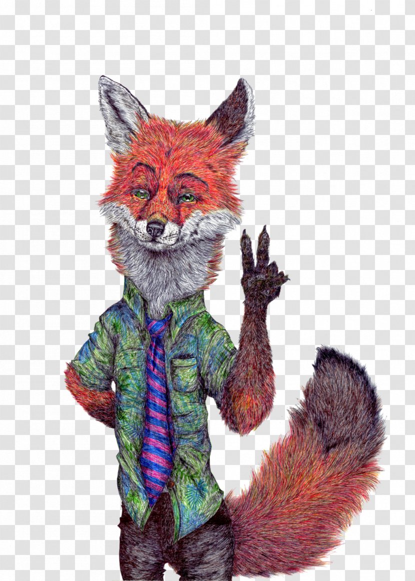 Nick Wilde Red Fox Drawing Art - Gabriella Transparent PNG