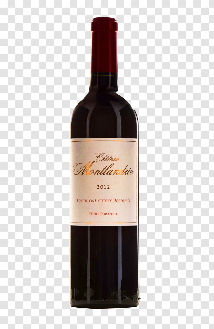 Red Wine Château Des Laurets Haut-Médoc AOC Liqueur - Glass Bottle - Bordeaux Vineyard Grapes Transparent PNG