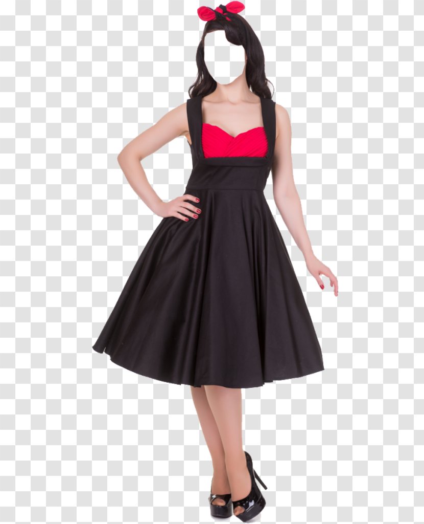 1950s Dress Polka Dot Vintage Clothing - Black Transparent PNG