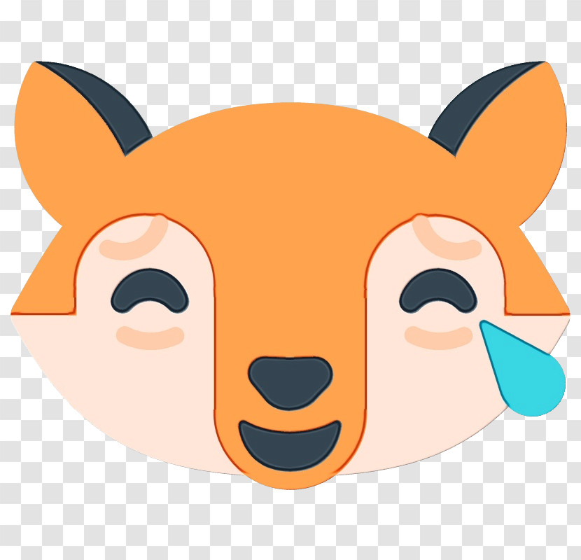 Red Fox Snout Whiskers Cartoon Dog Transparent PNG