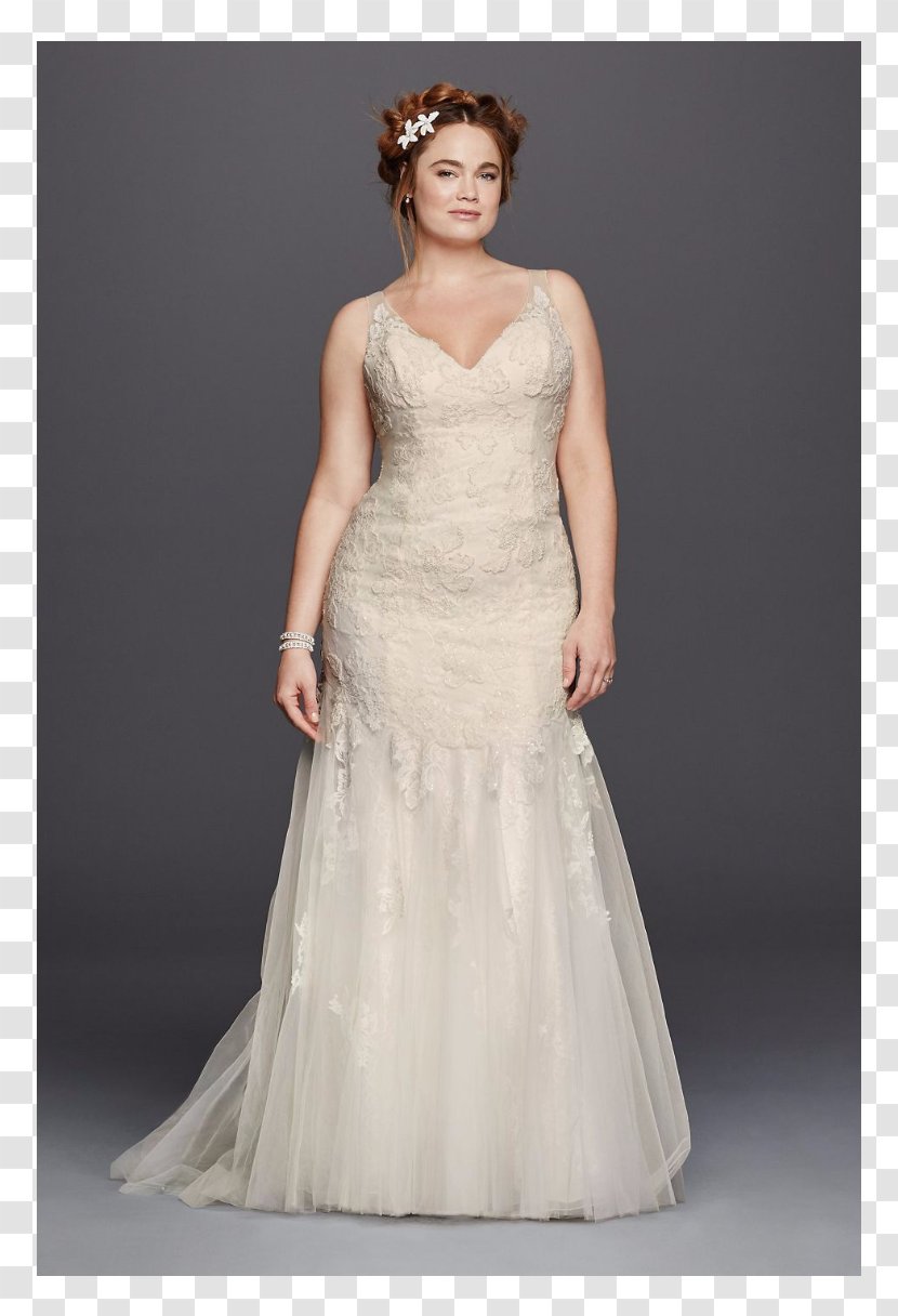 Wedding Dress David's Bridal Neckline - Lace Transparent PNG