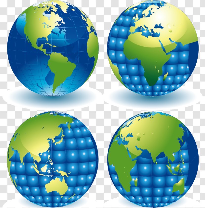Globe World Stock Photography Illustration - Poster - Four Kinds Earth Transparent PNG