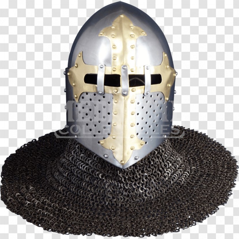 Helmet Crusades Middle Ages Great Helm Bascinet - Loaf Sugar Transparent PNG