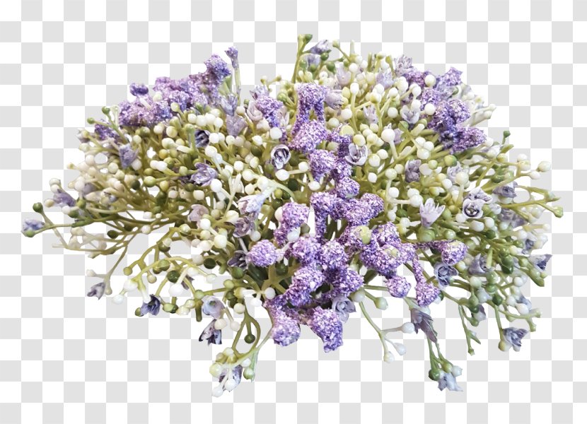 English Lavender Flower Bouquet Cut Flowers Baby's-breath - Lilac Transparent PNG