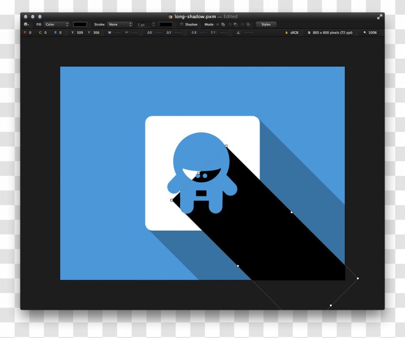 Shadow Image Flat Design Logo - Text - Effect Transparent PNG