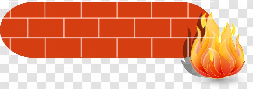 Firewall Clip Art - Orange Transparent PNG