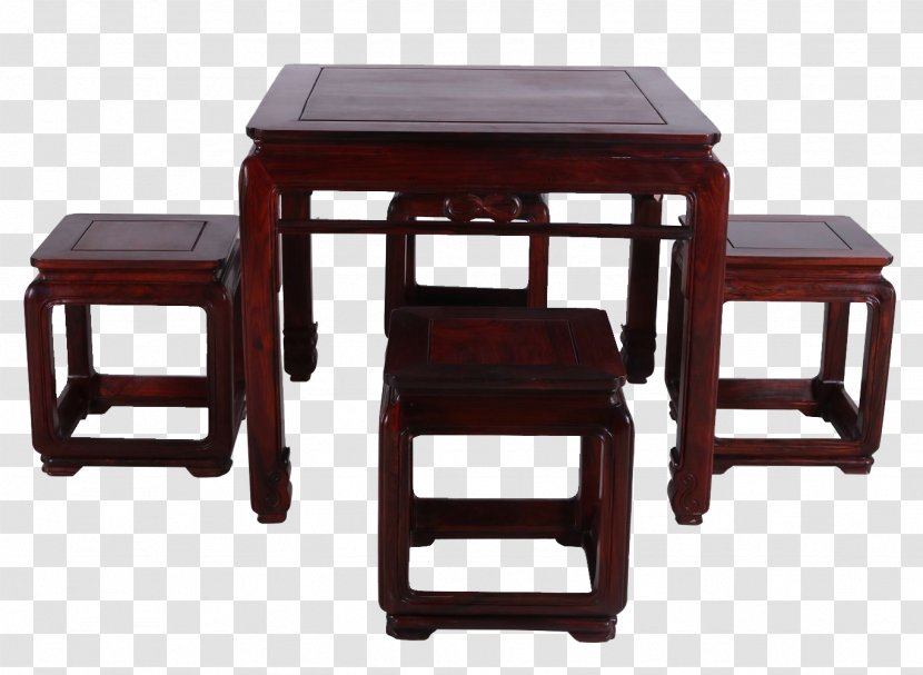Chair Table Furniture - Poster - Simple Family Square Rosewood Transparent PNG