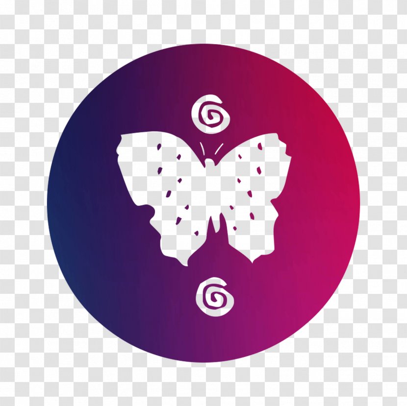 Pink M Heart RTV - Moths And Butterflies - Violet Transparent PNG