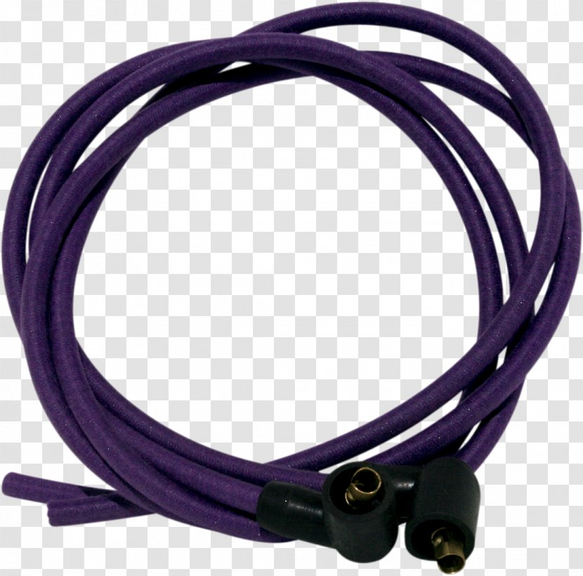 Electrical Cable Purple Wire Chopper Ignition System - Spark Plug Transparent PNG