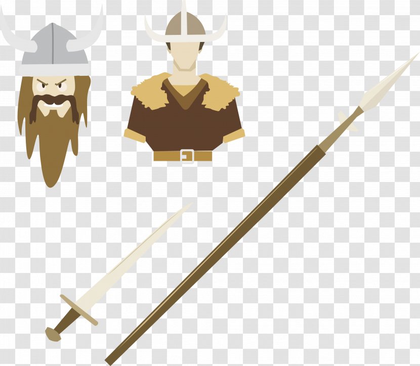 Viking Vecteur - Weapon - Warrior Vector Transparent PNG