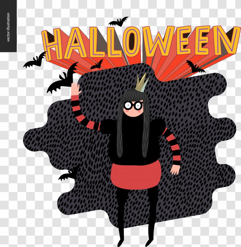 Halloween Costume Jack-o'-lantern Illustration - Product Design - Black Funny People Transparent PNG