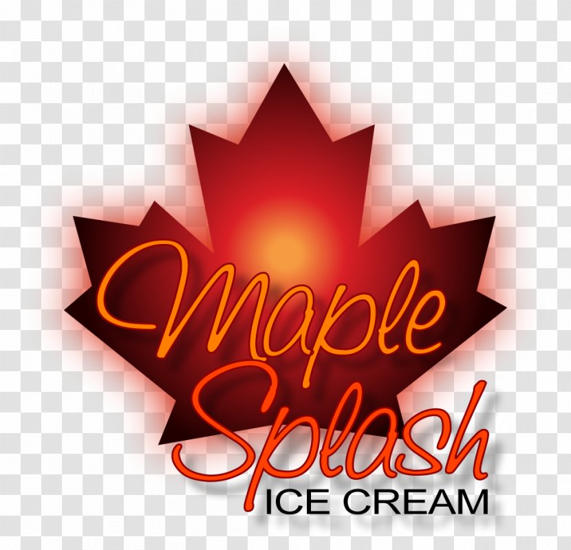 Logo Maple Leaf Font Brand - Ice Cream Splash Transparent PNG