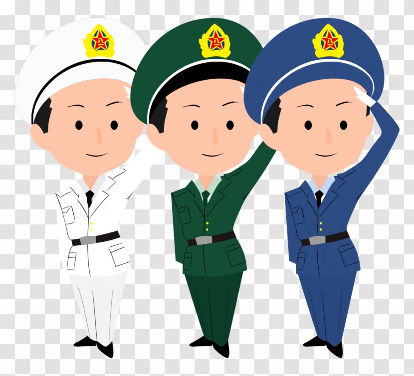 Soldier Cartoon Drawing Animation - National Day Soldiers Salute Cartoons Transparent PNG