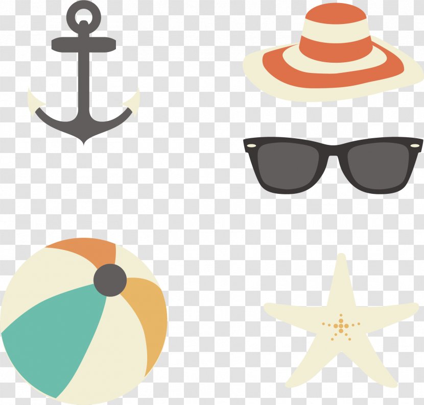 Red Striped Sun Hat - Beach - Volleyball Transparent PNG
