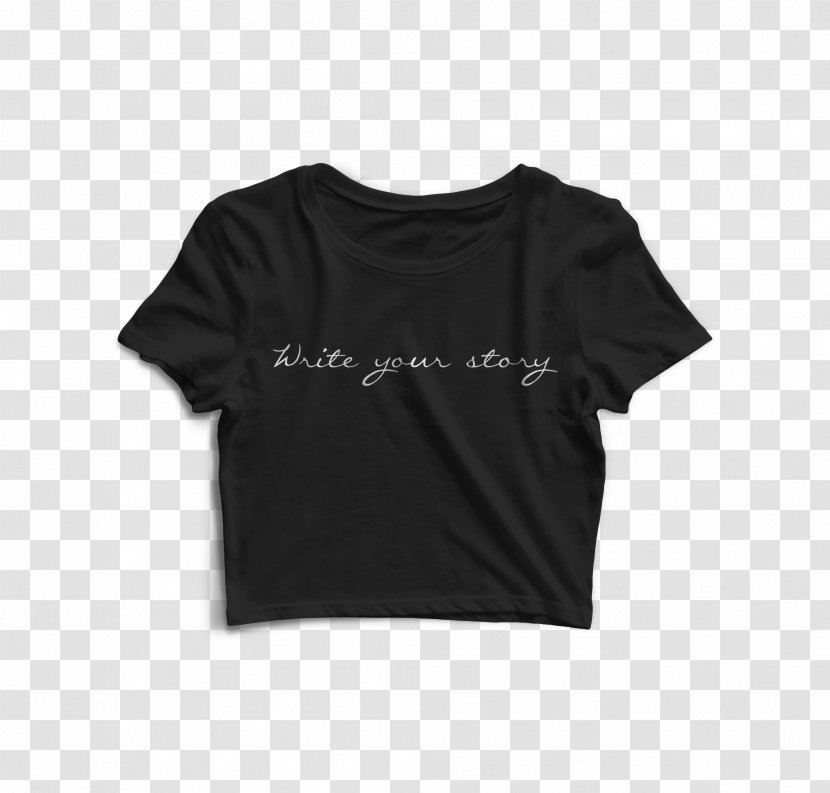 T-shirt Sleeve Crop Top Clothing - Write Your Story Transparent PNG