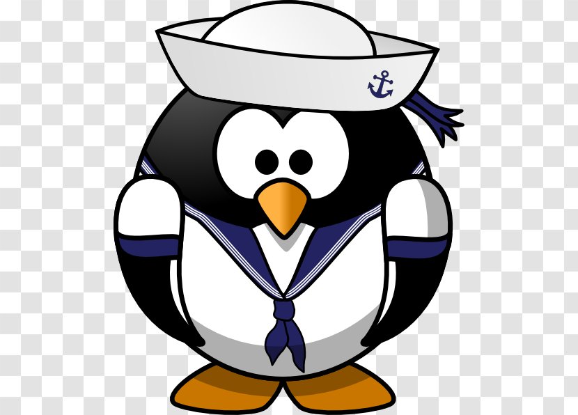 Sea Captain Sailor Helmsman Clip Art - Penguin - Navy Ship Clipart Transparent PNG