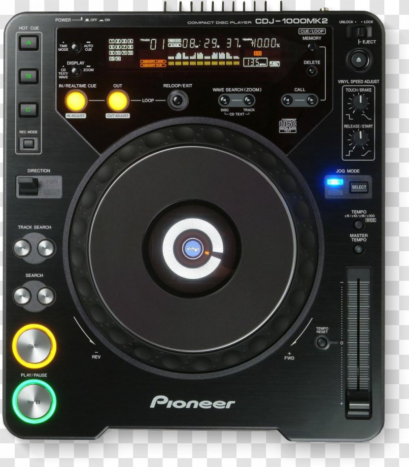CDJ-2000 CDJ-1000 Pioneer DJ CD Player - Media - Compact Disk Transparent PNG