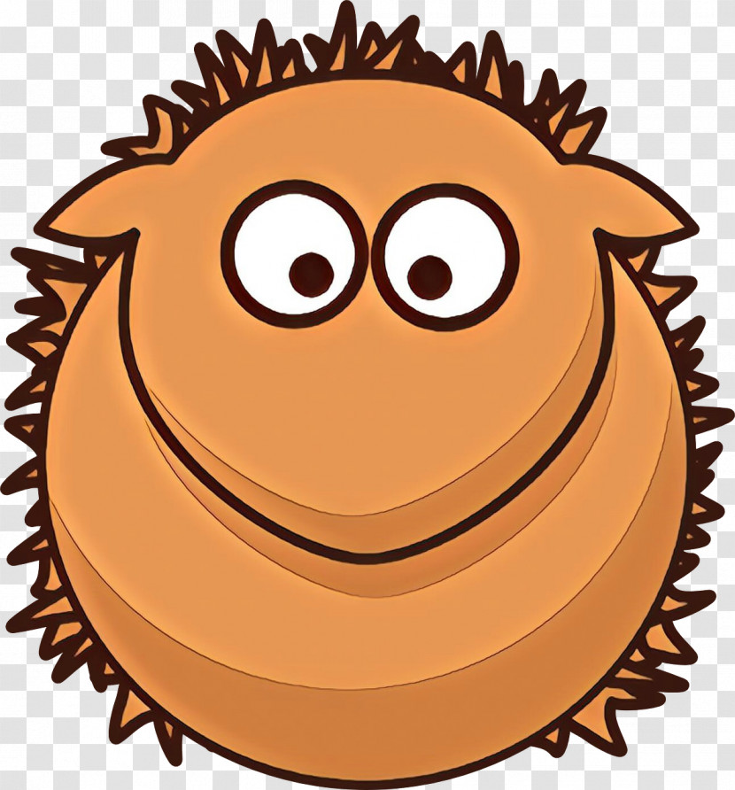 Cartoon Facial Expression Brown Hedgehog Smile Transparent PNG