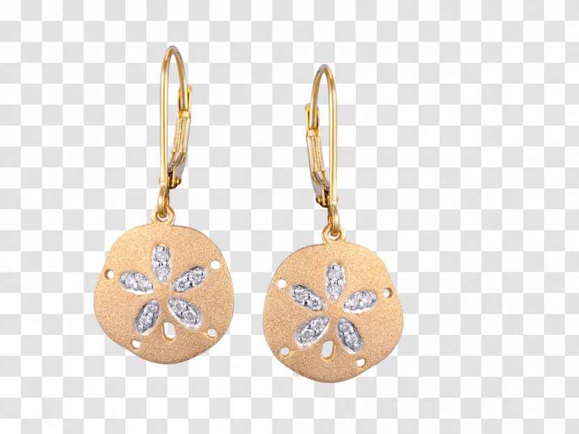 Earring Jewellery Charms & Pendants Diamond Gold - Sand Dollar Transparent PNG