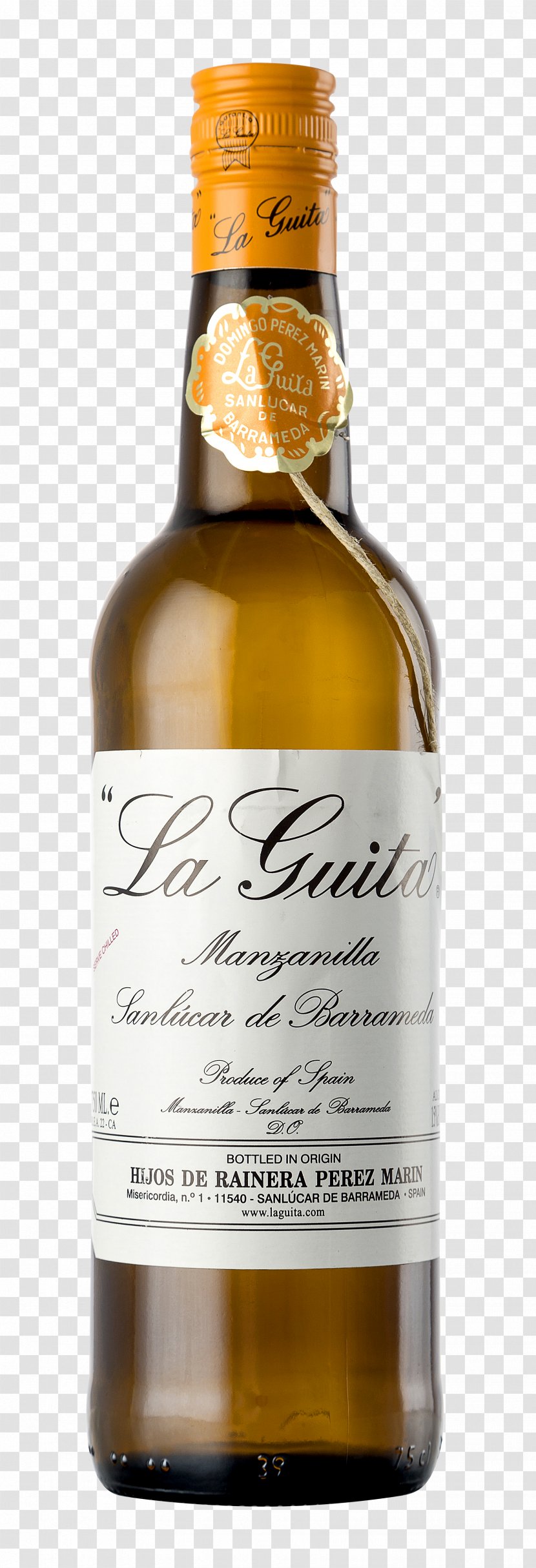 La Guita Liqueur Manzanilla Dessert Wine - Distilled Beverage Transparent PNG