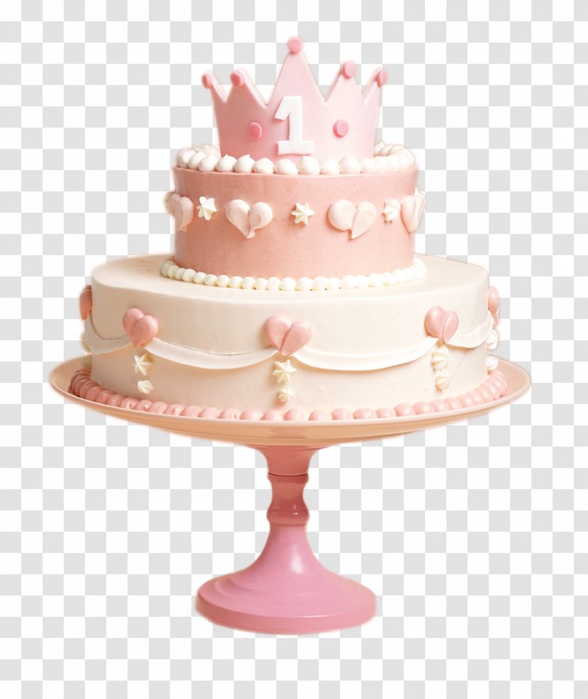Birthday Cake Wedding Fruitcake Sugar - Royal Icing - Princess Crown Transparent PNG