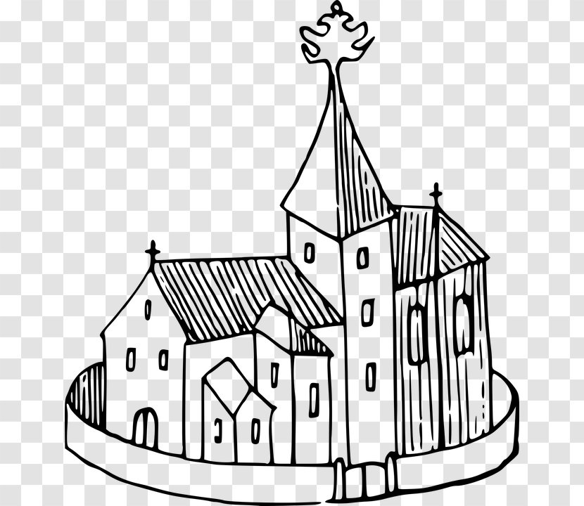Christian Church Place Of Worship Clip Art - Monochrome Photography Transparent PNG