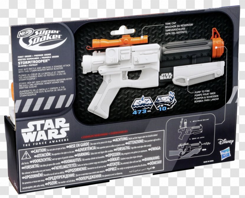Stormtrooper Blaster Trigger Water Gun Nerf - Star Wars The Last Jedi Transparent PNG