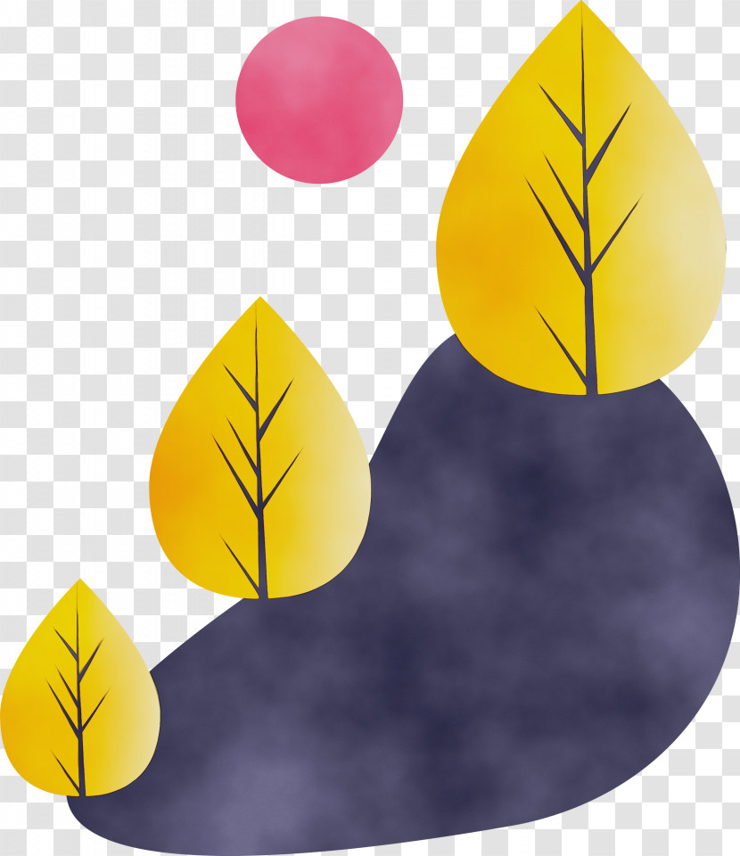 Leaf Yellow Tree Plant Paper Product Transparent PNG