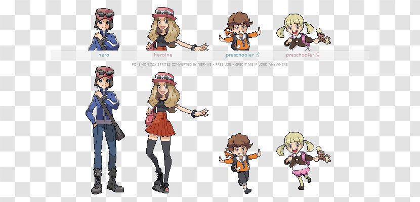 Pokémon X And Y Serena Pokemon Black & White FireRed LeafGreen Ash Ketchum - Cartoon - Game Sprites Transparent PNG
