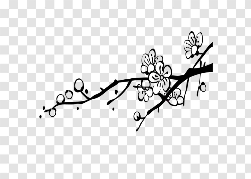 Hill Mountain Chinoiserie Black And White - Ink Plum Transparent PNG