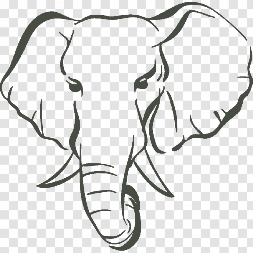 Asian Elephant African Bush Elephants Clip Art Drawing - Cartoon Transparent PNG