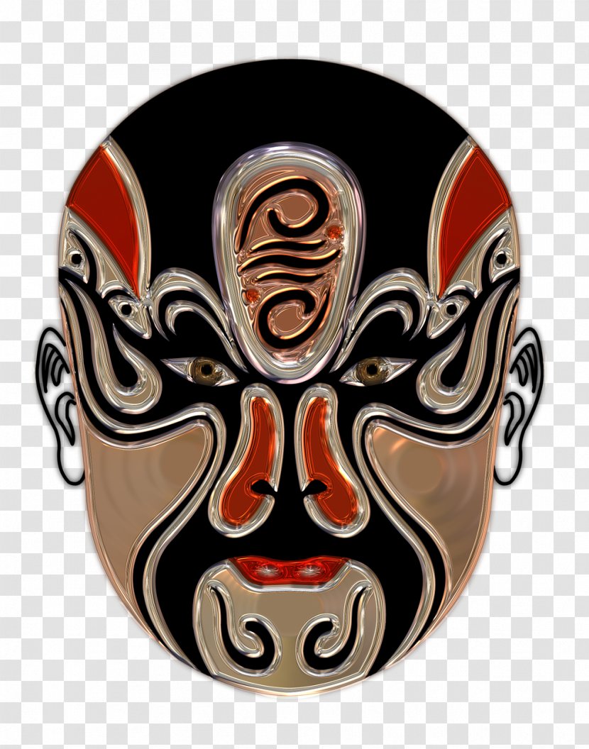 京剧人物 Masques De L'opéra Pékin Peking Opera Chinese Mask - Clothing Accessories Transparent PNG