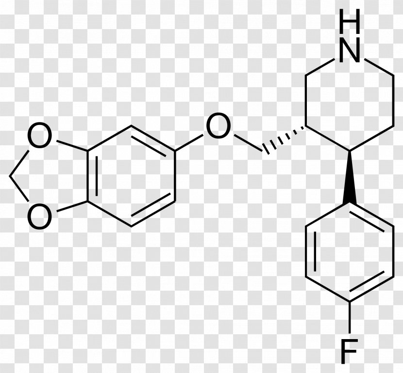 Paroxetine Research Chemical Selective Serotonin Reuptake Inhibitor Substance Chemistry - Black And White Transparent PNG