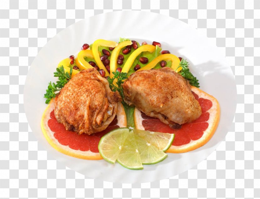 Fried Chicken Red Cooking Meat Fast Food - Gratis - The In Plate Transparent PNG