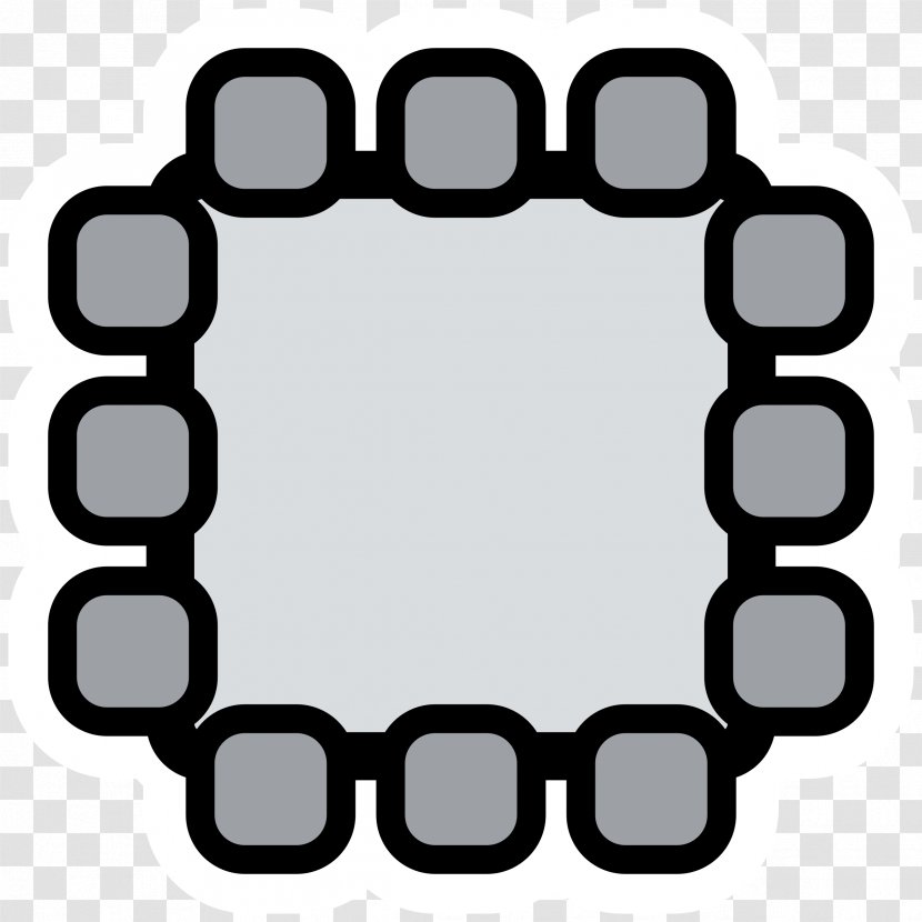 Integrated Circuits & Chips Electronic Circuit Electronics Clip Art - Black - Symbol Transparent PNG