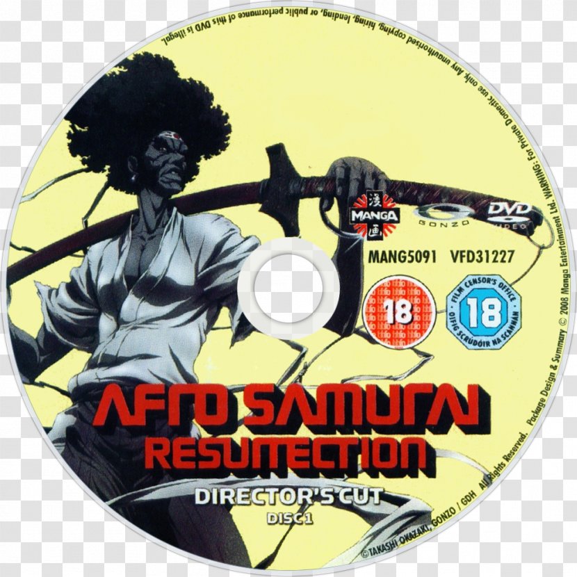 Afro Samurai - Compact Disc - Season 1 Director's Cut DVDAfro Transparent PNG