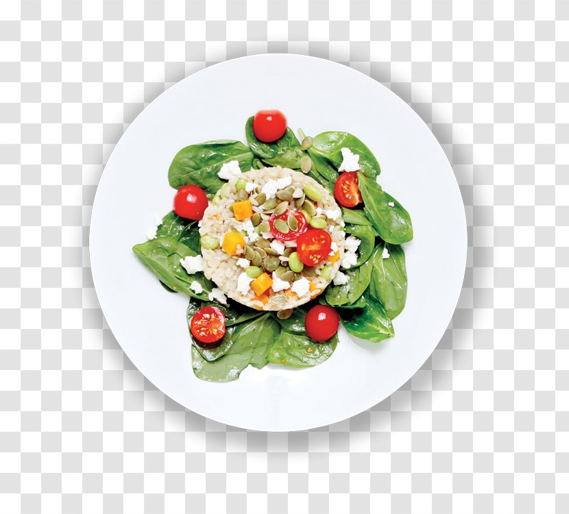 Spinach Salad Vegetarian Cuisine Plate Platter Leaf Vegetable - Garnish - Potato Transparent PNG