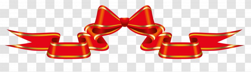 Brush Ribbon Clip Art - Red Banner With Bow Clipart Picture Transparent PNG