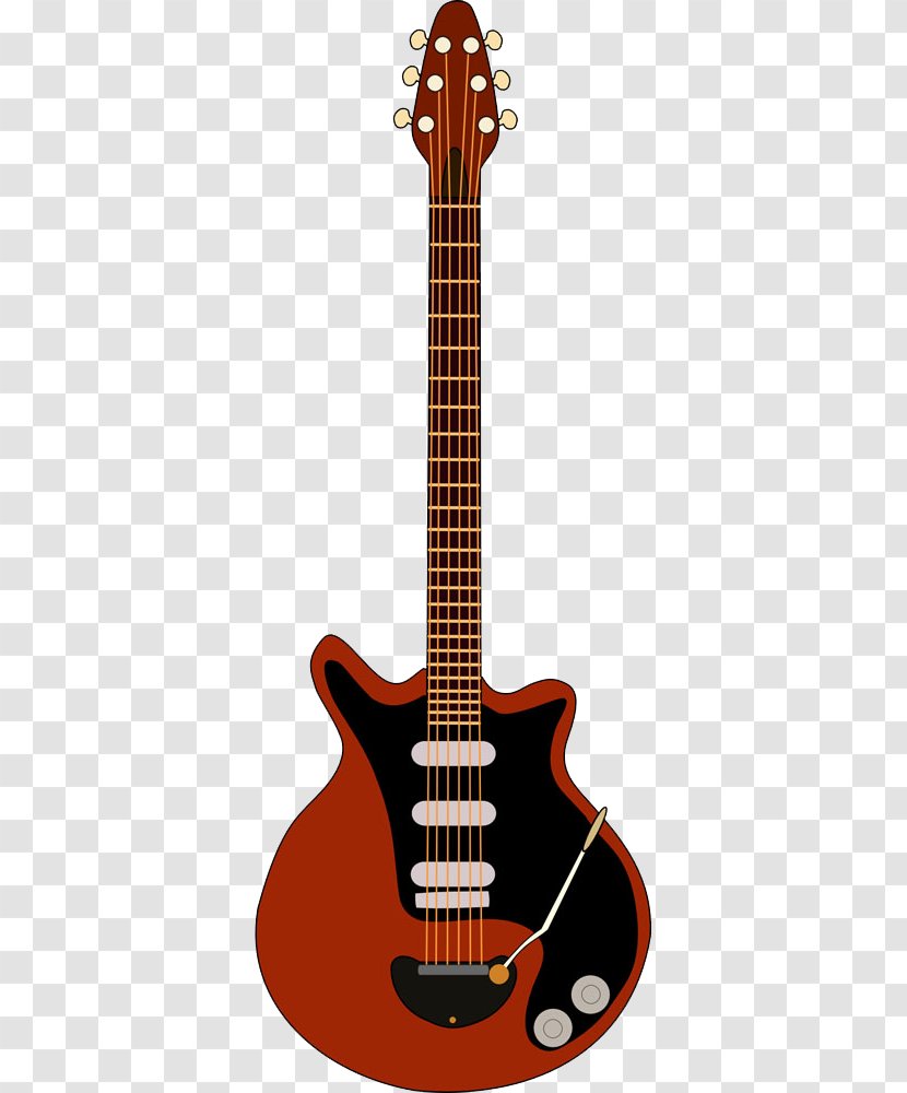 Brian Mays Red Special Guitar: The Story Of Home-Made Guitar That Rocked World Electric Clip Art - Cartoon Transparent PNG