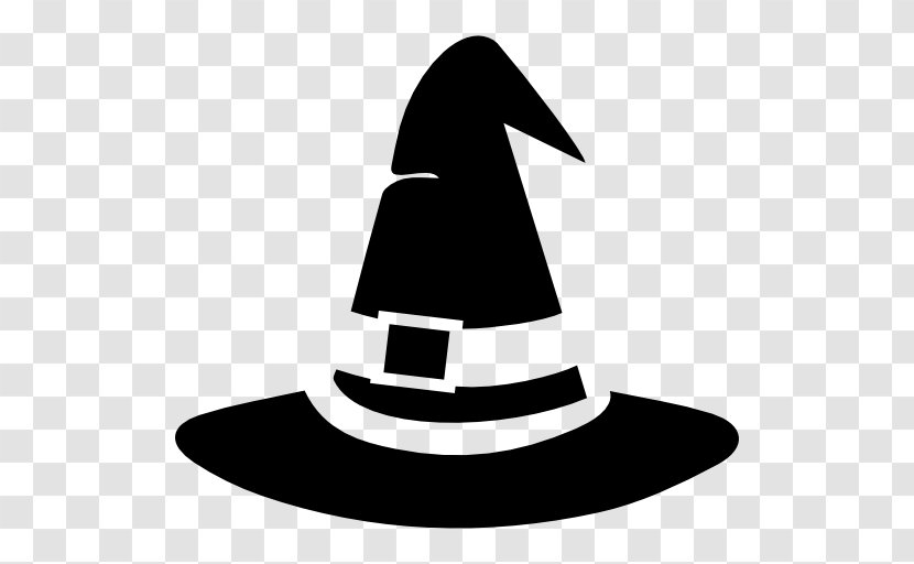 Witch Hat Clip Art - Black And White Transparent PNG