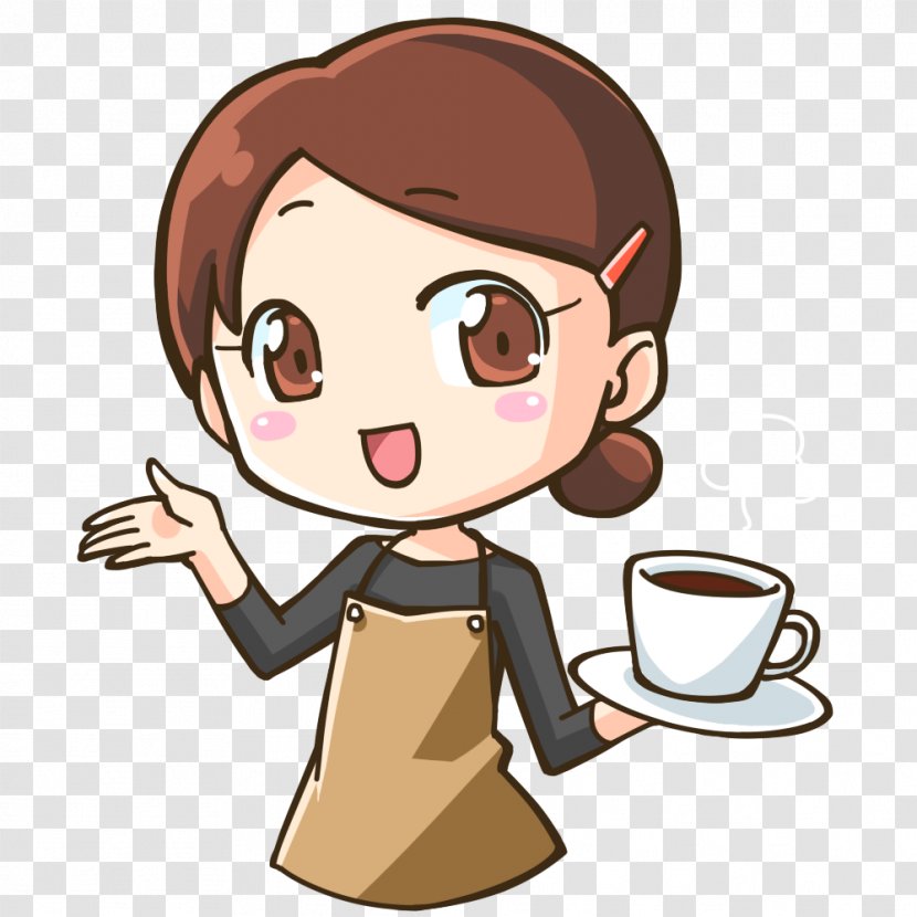 Illustration Woman Japan Coffee Clip Art - Cartoon - Happy Transparent PNG