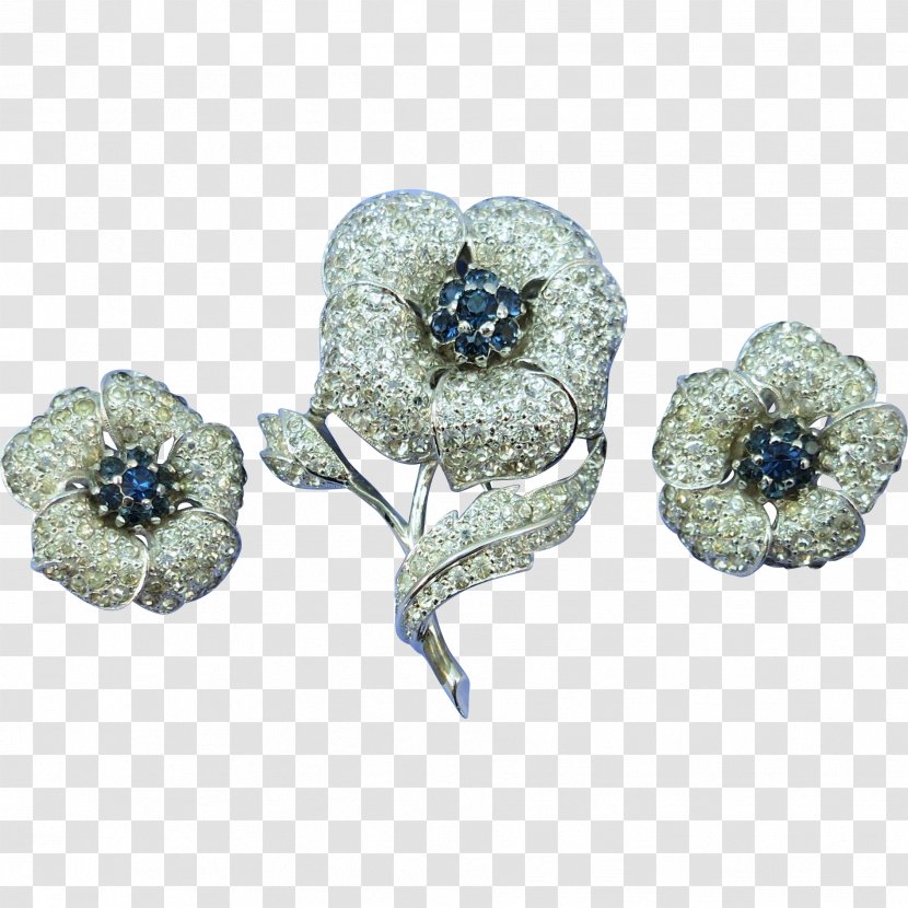 Earring Body Jewellery Brooch Diamond - Flower Jewelry Transparent PNG