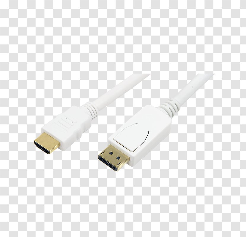 DisplayPort / HDMI Adapter White LogiLink Electrical Connector - Display Resolution - Displayport Symbol Transparent PNG