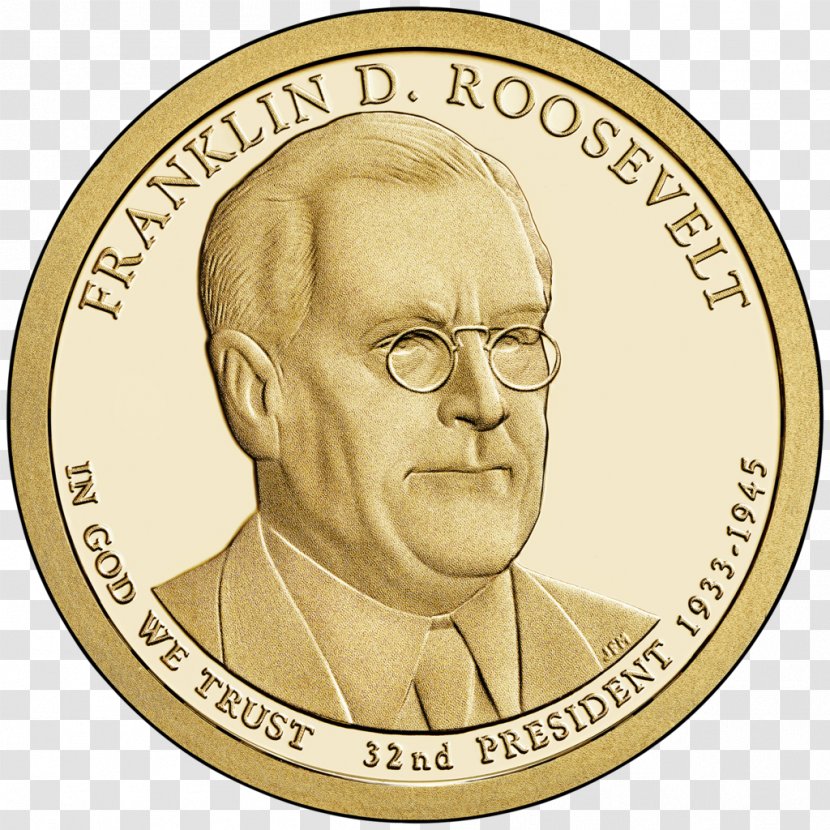 United States Dollar Coin Presidential $1 Program Dime - Franklin D Roosevelt Transparent PNG