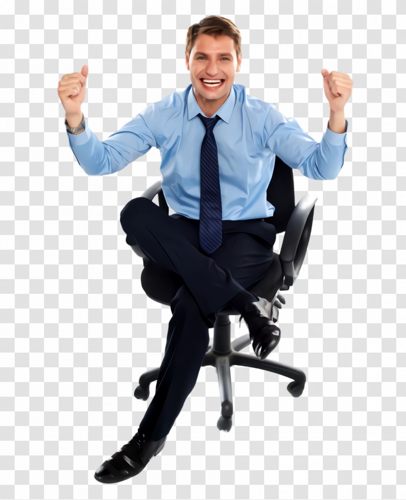 Sitting Office Chair Arm Gesture - Thumb Business Transparent PNG